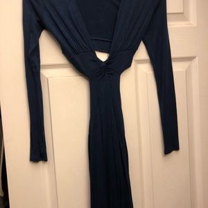 Navy blue cut out dress